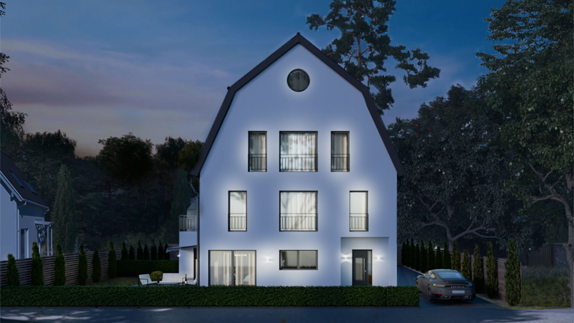 DFG Immobilien ・ Neubauprojekt von zwei exklusiven Doppelhaushälften in Waldtrudering