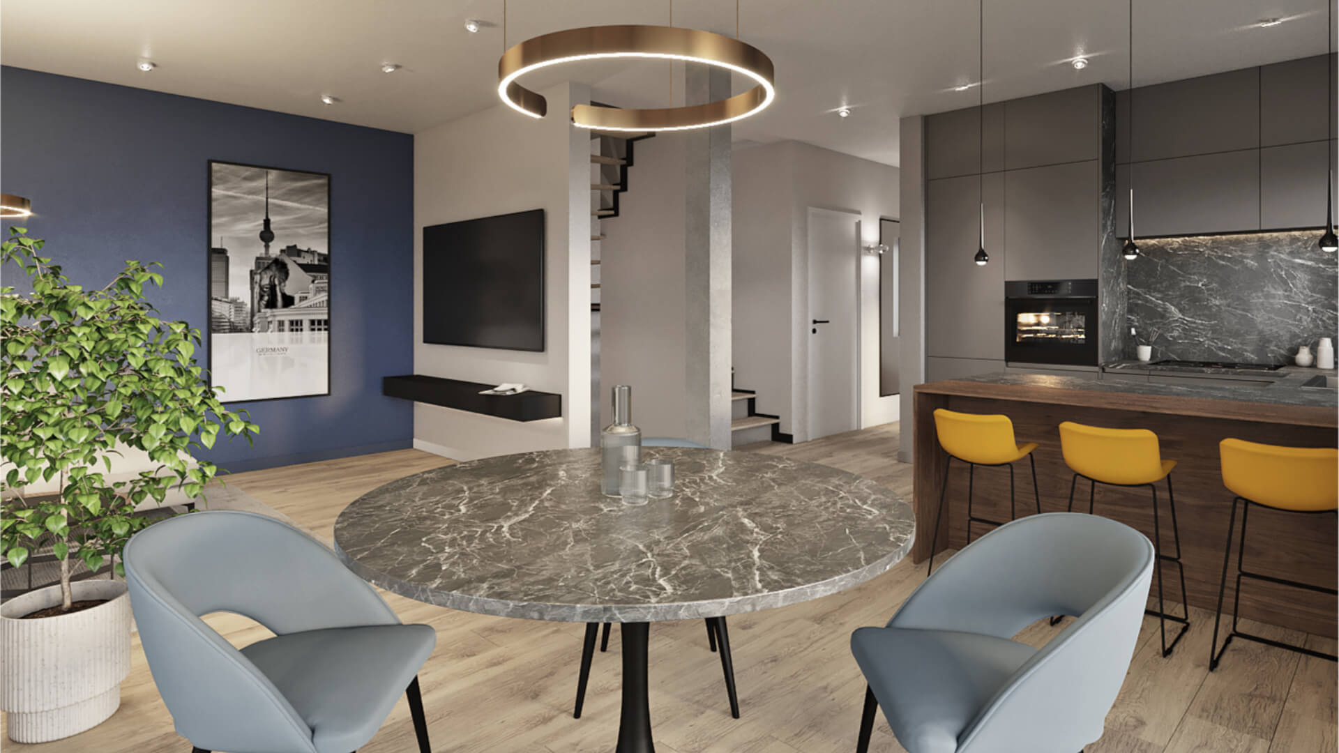 DFG Immobilien ・ Neubauprojekt von zwei exklusiven Doppelhaushälften in Waldtrudering